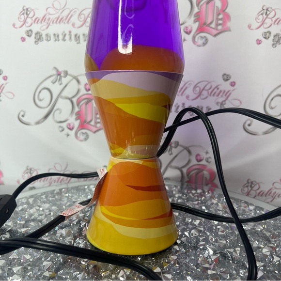 The original lava lamp purple orange camouflage light lamp jelly cool y2k room - Picture 3 of 7